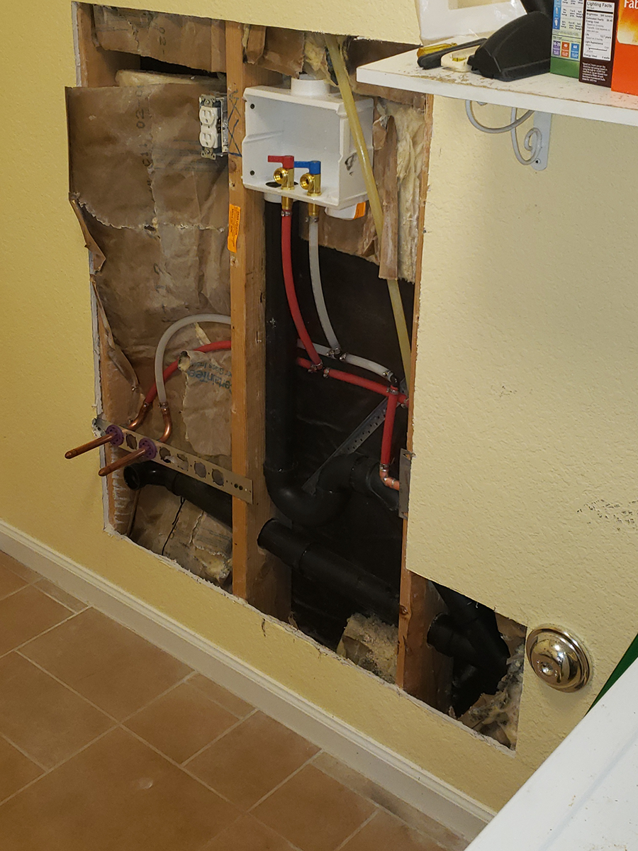 New Laundry Box Due to Leak